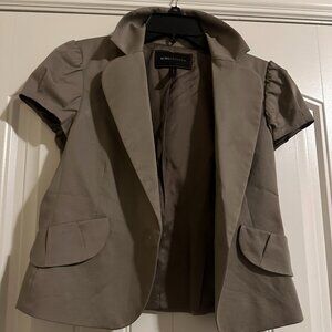 BCBGMAXAZRIA Short Sleeve Blazer | Taupe | Size Small